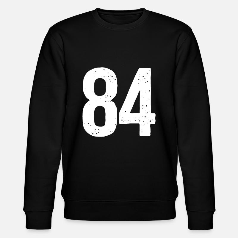 84 Numbers White - Stanley/Stella CHANGER Unisex Organic Sweatshirt - black