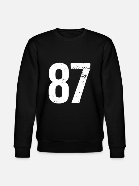 87 Numéros Blanc - Sweat bio CHANGER Stanley/Stella Unisexe - noir