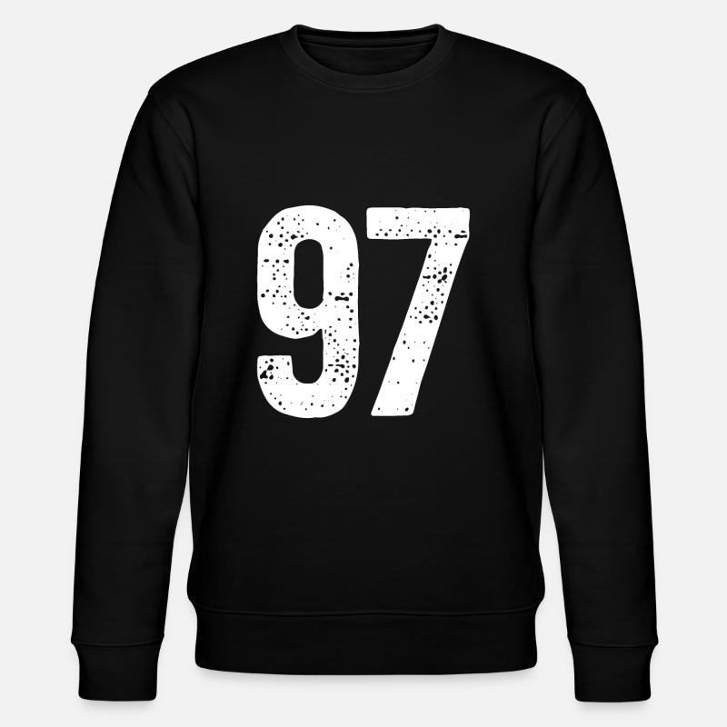 97 Numéros Blanc - Sweat bio CHANGER Stanley/Stella Unisexe - noir