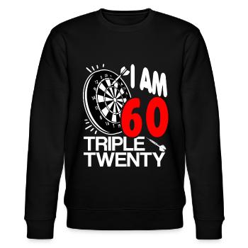 60e anniversaire Fléchettes - Sweat bio CHANGER Stanley/Stella Unisexe - noir - Devant - Nik (191cm) & Marisol (170cm)