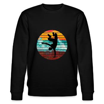 Hip Hop - Stanley/Stella CHANGER Unisex Organic Sweatshirt - black - Front - Nik (191cm) & Marisol (170cm)