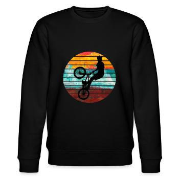 Bmx - Stanley/Stella Unisex Bio-Sweatshirt CHANGER  - Schwarz - Vorne - Nik (191cm) & Marisol (170cm)