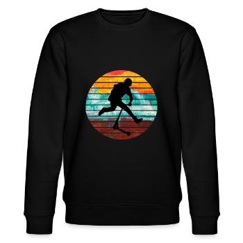 Freestyle-Roller - Stanley/Stella Unisex Bio-Sweatshirt CHANGER  - Schwarz - Vorne - Nik (191cm) & Marisol (170cm)