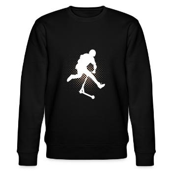 Freestyle-Roller - Stanley/Stella Unisex Bio-Sweatshirt CHANGER  - Schwarz - Vorne - Nik (191cm) & Marisol (170cm)