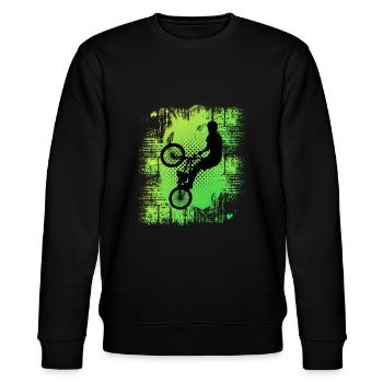Bmx - Stanley/Stella Unisex Bio-Sweatshirt CHANGER  - Schwarz - Vorne - Nik (191cm) & Marisol (170cm)