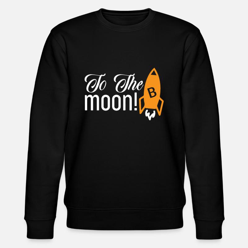 Bitcoins to the moon - Stanley/Stella Unisex Bio-Sweatshirt CHANGER  - Schwarz