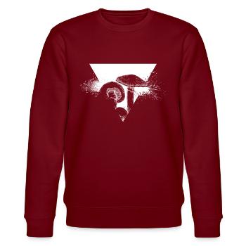 Pilz - Stanley/Stella Unisex Bio-Sweatshirt CHANGER  - Burgunderrot - Vorne - Nik (191cm) & Marisol (170cm)