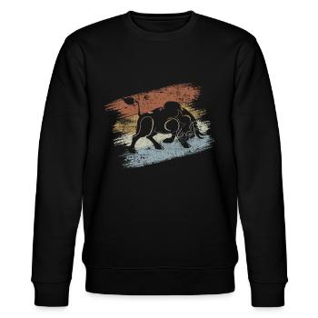 Aktien Bulle - Stanley/Stella Unisex Bio-Sweatshirt CHANGER  - Schwarz - Vorne - Nik (191cm) & Marisol (170cm)
