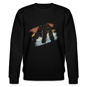 Orang Utan - Stanley/Stella Unisex Bio-Sweatshirt CHANGER  - Schwarz - Vorne - Nik (191cm) & Marisol (170cm)