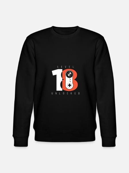 18th birthday - Stanley/Stella CHANGER Unisex Organic Sweatshirt - black