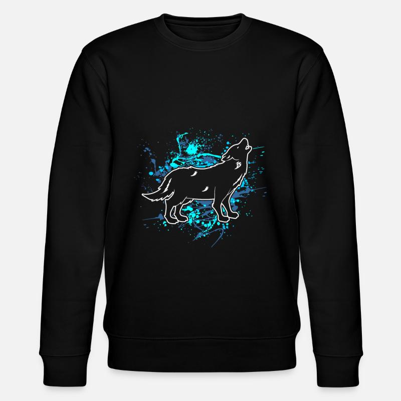 loup - Sweat bio CHANGER Stanley/Stella Unisexe - noir