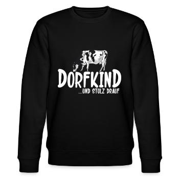 Dorfkind Sprüche design von Dorfkind Acker by - Stanley/Stella Unisex Bio-Sweatshirt CHANGER  - Schwarz - Vorne - Nik (191cm) & Marisol (170cm)