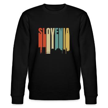 Slowenien - Stanley/Stella Unisex Bio-Sweatshirt CHANGER  - Schwarz - Vorne - Nik (191cm) & Marisol (170cm)