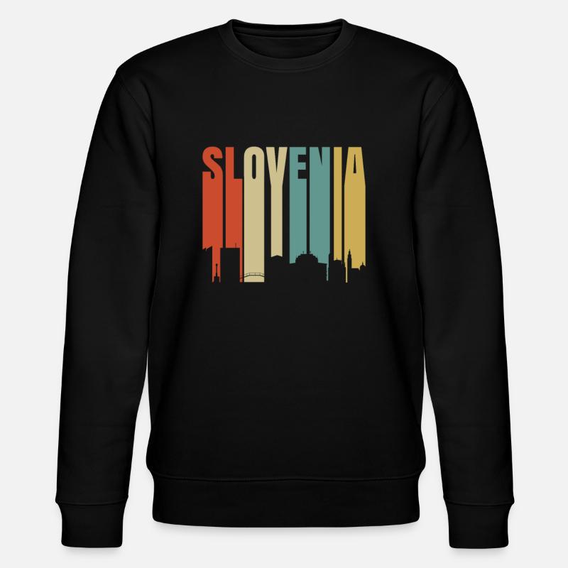 Slowenien - Stanley/Stella Unisex Bio-Sweatshirt CHANGER  - Schwarz