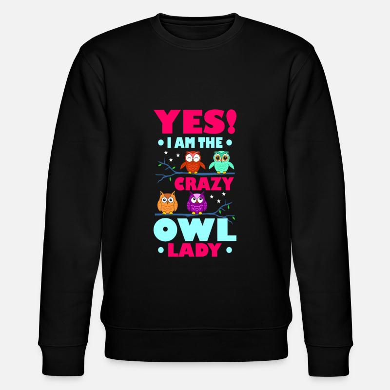 owl - Stanley/Stella CHANGER Unisex Organic Sweatshirt - black