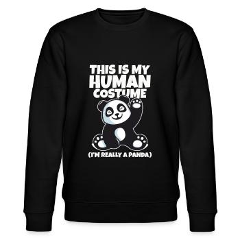 Panda - Stanley/Stella Unisex Bio-Sweatshirt CHANGER  - Schwarz - Vorne - Nik (191cm) & Marisol (170cm)