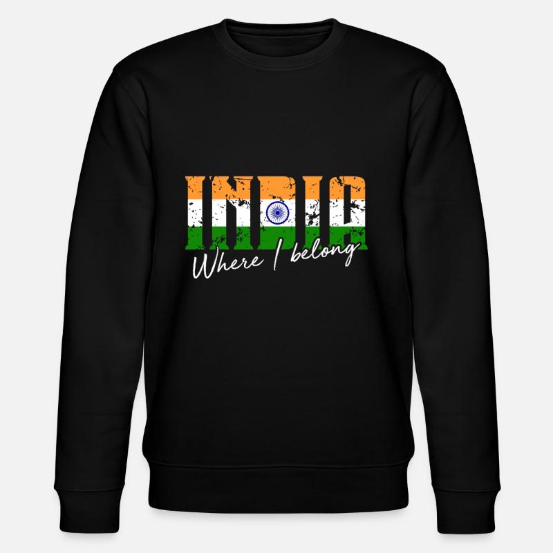 Indien - Stanley/Stella Unisex Bio-Sweatshirt CHANGER  - Schwarz