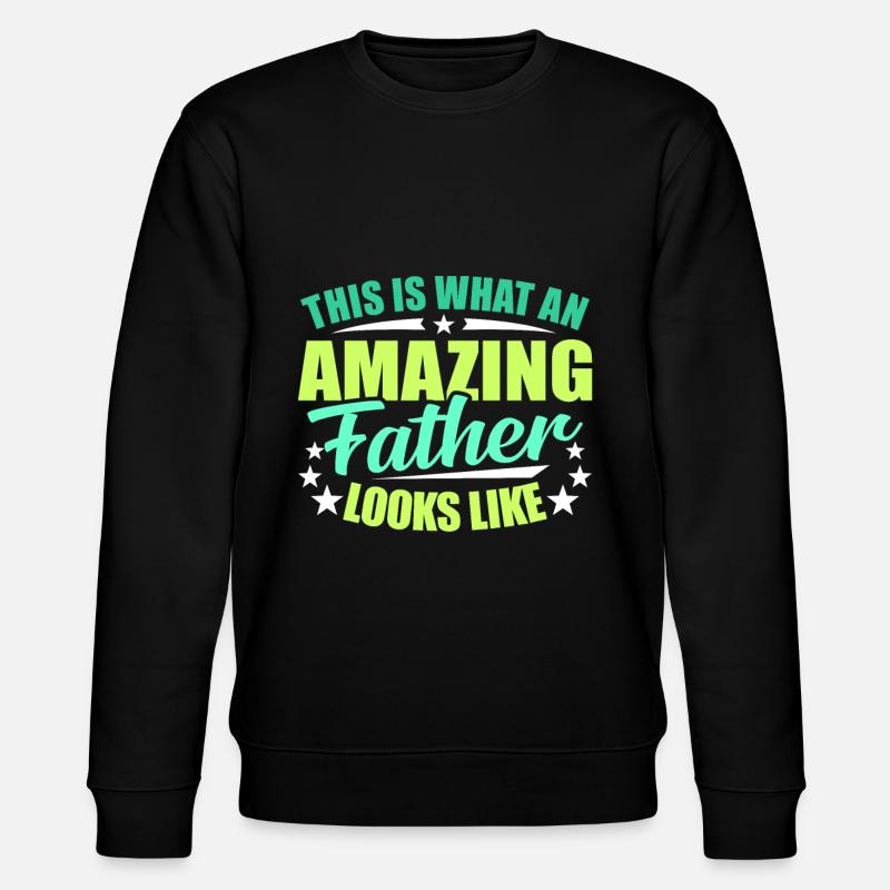 Vater Papa - Stanley/Stella Unisex Bio-Sweatshirt CHANGER  - Schwarz