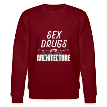 architect - Stanley/Stella CHANGER Unisex Organic Sweatshirt - burgundy - Front - Nik (191cm) & Marisol (170cm)