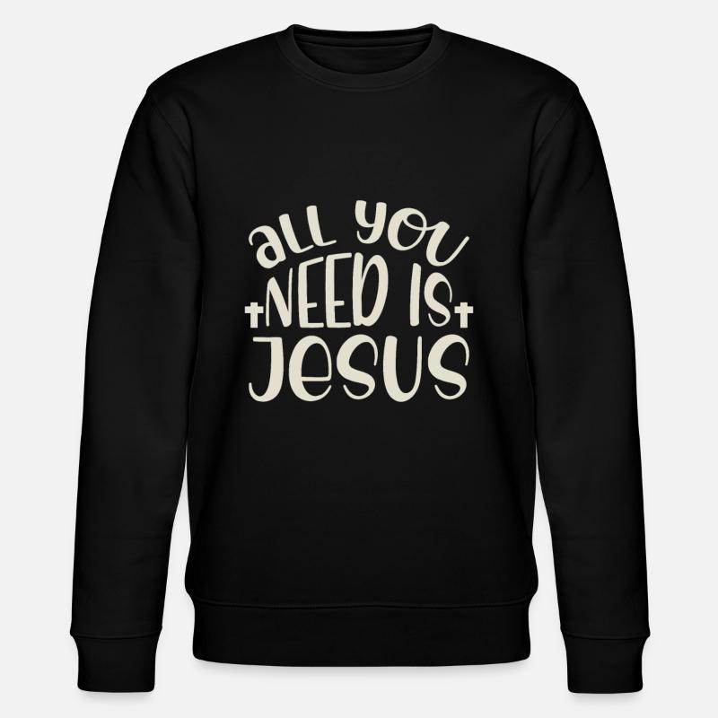 Jesus - Stanley/Stella Unisex Bio-Sweatshirt CHANGER  - Schwarz