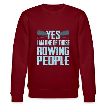 aviron - Sweat bio CHANGER Stanley/Stella Unisexe - bordeaux - Devant - Nik (191cm) & Marisol (170cm)