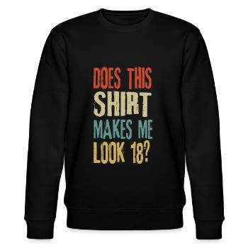18th birthday - Stanley/Stella CHANGER Unisex Organic Sweatshirt - black - Front - Nik (191cm) & Marisol (170cm)