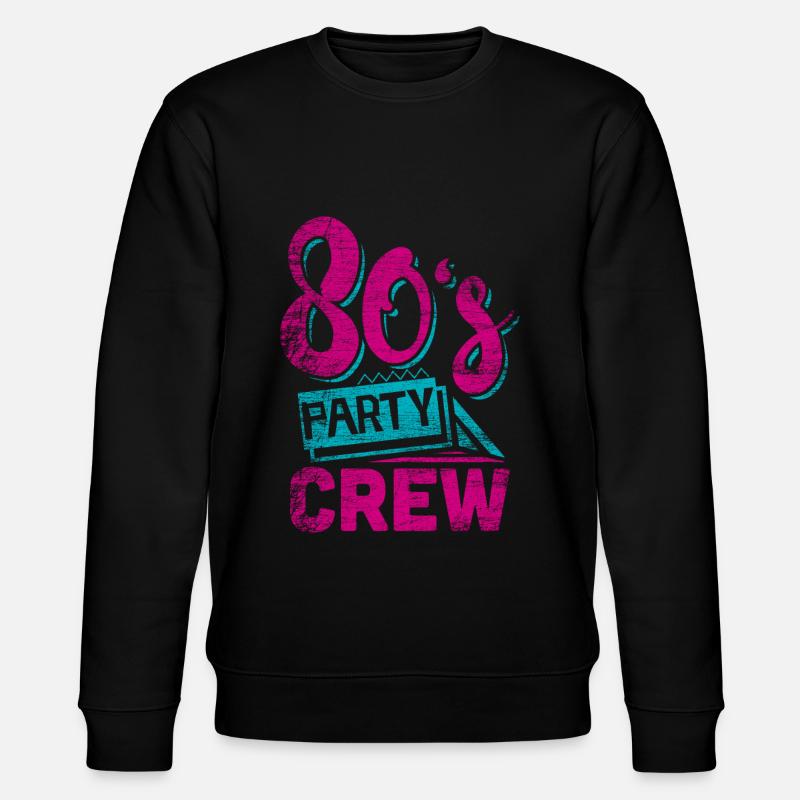 80er Jahre Party Crew - Stanley/Stella Unisex Bio-Sweatshirt CHANGER  - Schwarz