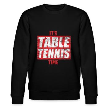 tennis de table - Sweat bio CHANGER Stanley/Stella Unisexe - noir - Devant - Nik (191cm) & Marisol (170cm)
