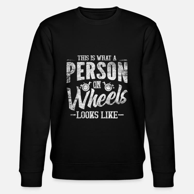 Rollstuhl Rolli Rollifahrer - Stanley/Stella Unisex Bio-Sweatshirt CHANGER  - Schwarz