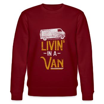 Camper van - Stanley/Stella CHANGER Unisex Organic Sweatshirt - burgundy - Front - Nik (191cm) & Marisol (170cm)