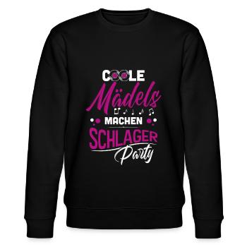 Schlager Mädels - Stanley/Stella Unisex Bio-Sweatshirt CHANGER  - Schwarz - Vorne - Nik (191cm) & Marisol (170cm)