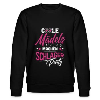 Schlager Mädels - Stanley/Stella Unisex Bio-Sweatshirt CHANGER  - Schwarz - Vorne - Nik (191cm) & Marisol (170cm)