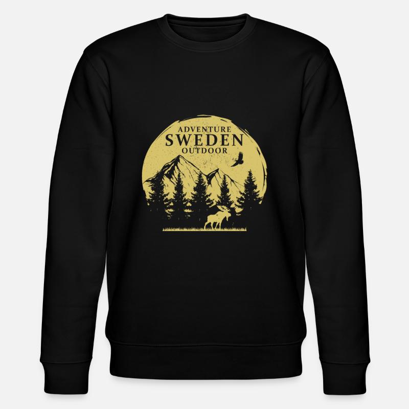 Schweden - Stanley/Stella Unisex Bio-Sweatshirt CHANGER - Schwarz