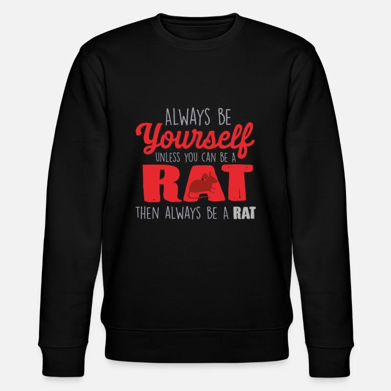 Ratte - Stanley/Stella Unisex Bio-Sweatshirt CHANGER  - Schwarz
