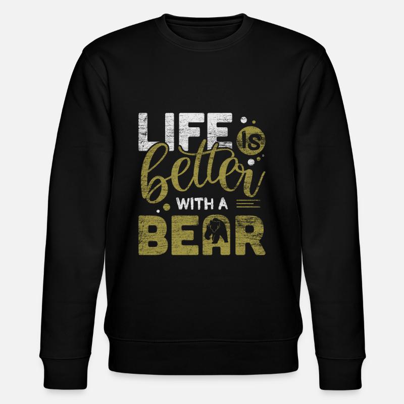 Bär - Stanley/Stella Unisex Bio-Sweatshirt CHANGER  - Schwarz