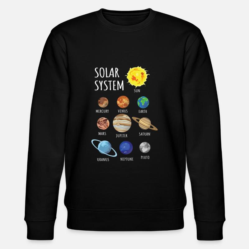 Universum Planeten - Stanley/Stella Unisex Bio-Sweatshirt CHANGER  - Schwarz