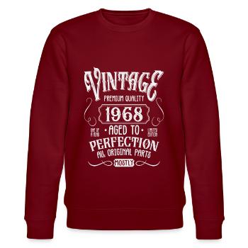 Geburtstag Jahrgang 1968 - Stanley/Stella Unisex Bio-Sweatshirt CHANGER  - Burgunderrot - Vorne - Nik (191cm) & Marisol (170cm)