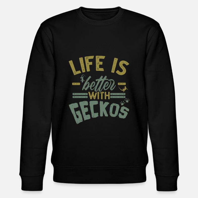 Gecko - Stanley/Stella Unisex Bio-Sweatshirt CHANGER  - Schwarz