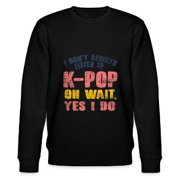 K-Pop - Stanley/Stella Unisex Bio-Sweatshirt CHANGER  - Schwarz - Vorne - Nik (191cm) & Marisol (170cm)