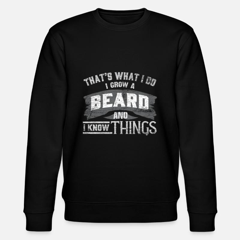 beard - Stanley/Stella CHANGER Unisex Organic Sweatshirt - black