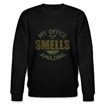 Holzfäller - Stanley/Stella Unisex Bio-Sweatshirt CHANGER  - Schwarz - Vorne - Nik (191cm) & Marisol (170cm)