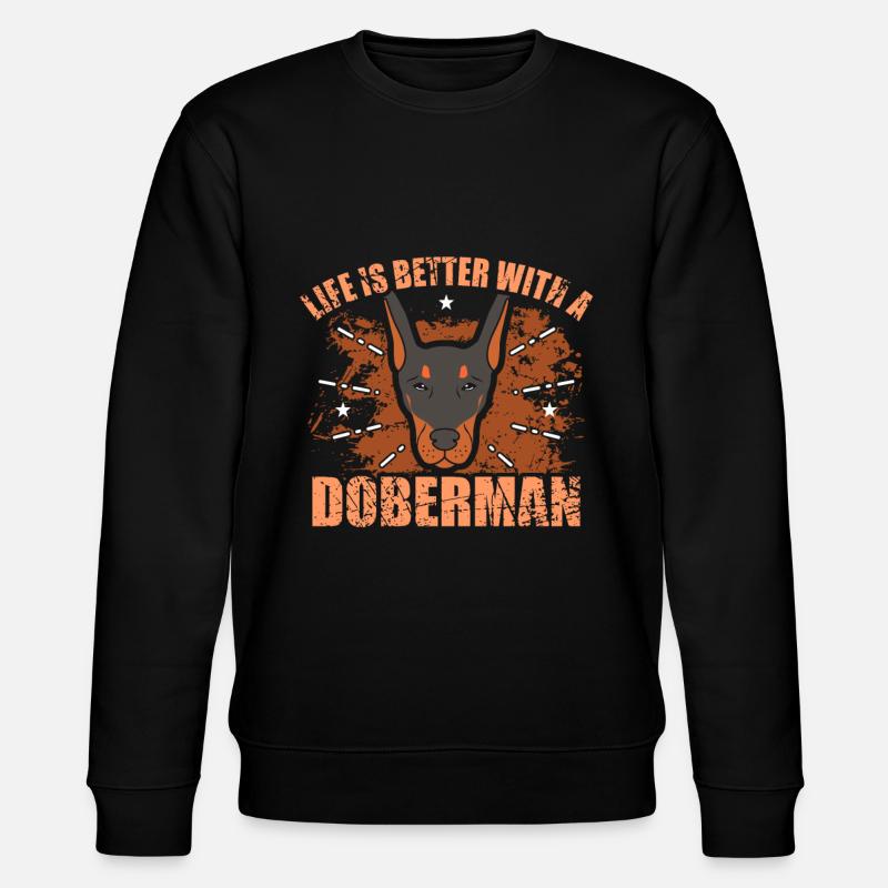 Dobermann - Stanley/Stella Unisex Bio-Sweatshirt CHANGER  - Schwarz