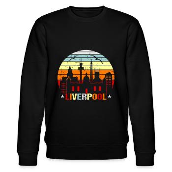 Liverpool - Stanley/Stella Unisex Bio-Sweatshirt CHANGER  - Schwarz - Vorne - Nik (191cm) & Marisol (170cm)