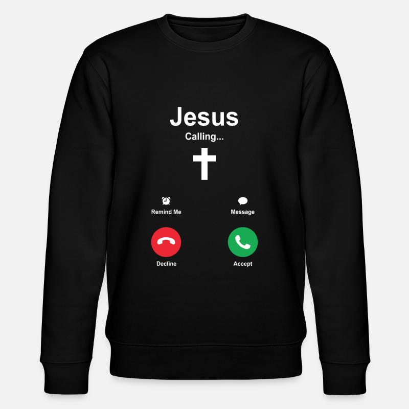 Jesus - Stanley/Stella Unisex Bio-Sweatshirt CHANGER  - Schwarz