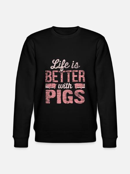 pig - Stanley/Stella CHANGER Unisex Organic Sweatshirt - black