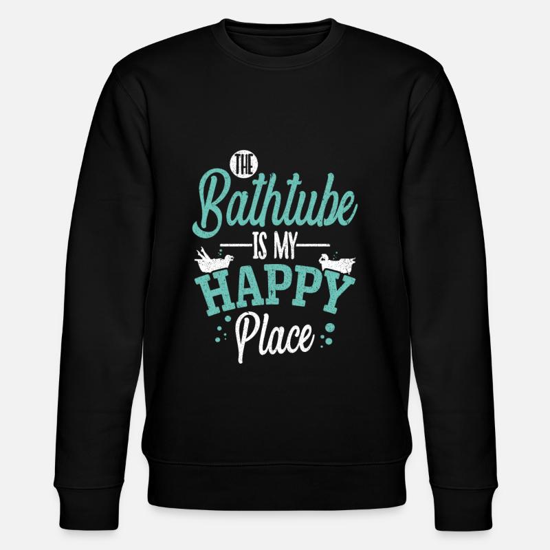 Badewanne Badezimmer Bad - Stanley/Stella Unisex Bio-Sweatshirt CHANGER  - Schwarz