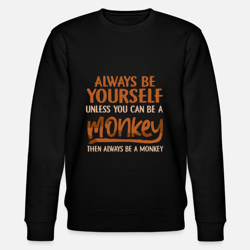 monkey - Stanley/Stella CHANGER Unisex Organic Sweatshirt - black