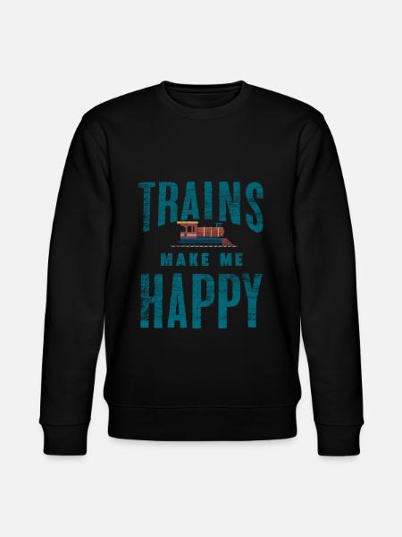 Trains railroad - Stanley/Stella CHANGER Unisex Organic Sweatshirt - black