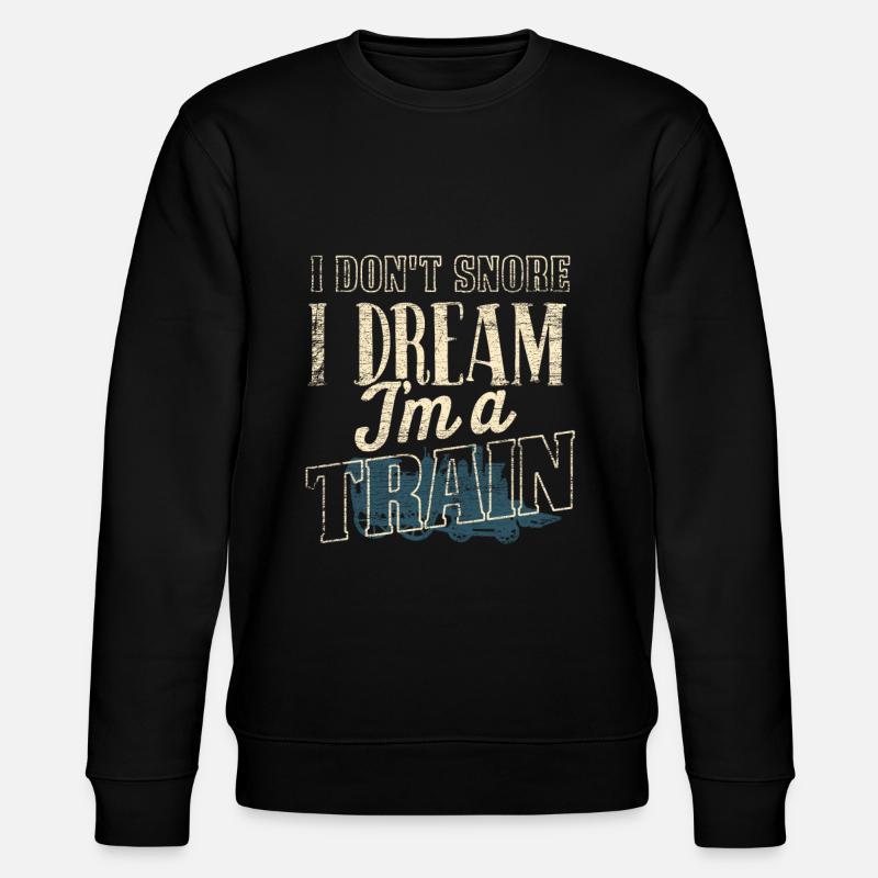 Train trains - Stanley/Stella CHANGER Unisex Organic Sweatshirt - black