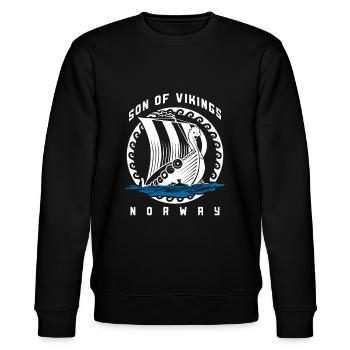 Norwegen - Stanley/Stella Unisex Bio-Sweatshirt CHANGER  - Schwarz - Vorne - Nik (191cm) & Marisol (170cm)